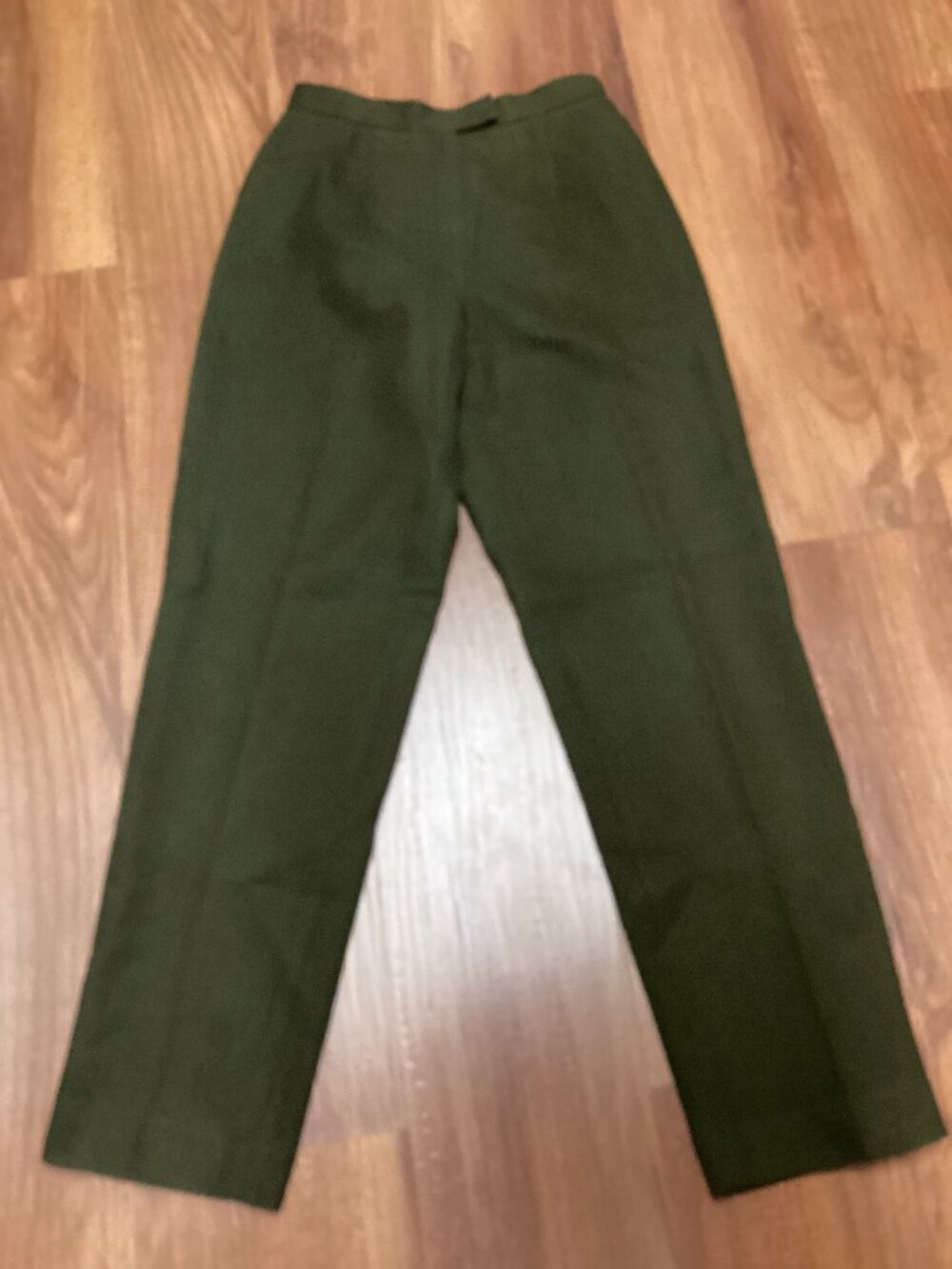Hugo Buscati Dark Grayish Green, 100% Wool Dress Pants. 29" Inseam.